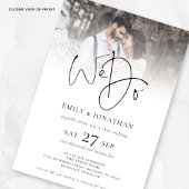 Minimalistisch wij doen QR-code foto bruiloft Kaart