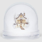 Minimalistisch wintermonogram sneeuwbol (Achterkant)