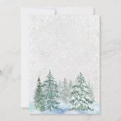 Minimalistisch wintersneeuw Baby shower Kaart (Achterkant)