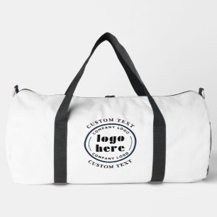 Minimalistisch wit bedrijfslogo zakelijke promotie plunjezak