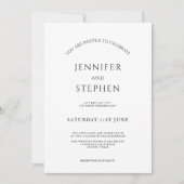 Minimalistisch wit, eenvoudig en schoon huwelijk kaart (Voorkant)