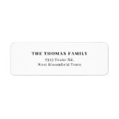 Minimalistisch Wit Elegant Clean Eenvoudig Etiket (Voorkant)