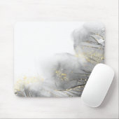 Minimalistisch wit en gouden marmer muismat (Met muis)