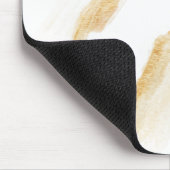 Minimalistisch wit en gouden marmer muismat (Hoek)