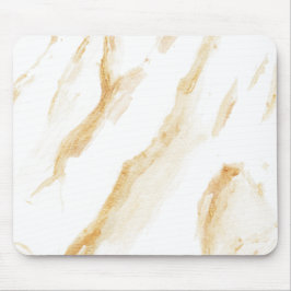 Minimalistisch wit en gouden marmer muismat