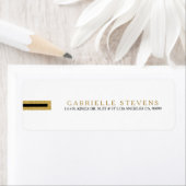 Minimalistisch wit en goudglitter geometrisch ontw etiket (Insitu)