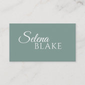 Minimalistisch wit en groen | Moderne QR-code Visitekaartje (Voorkant)