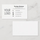 Minimalistisch wit en zwart visitekaartje (Voorkant / Achterkant)