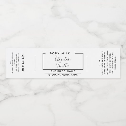 Minimalistisch wit etiket (Enkel label)