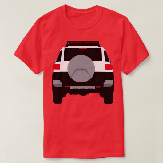 Minimalistisch wit FJ Cruiser T-shirt (Design voorkant)