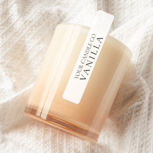 Minimalistisch wit kaarsenetiket labels