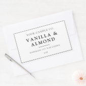 Minimalistisch wit kaarsenetiket rechthoekige sticker (Envelop)