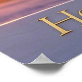 Minimalistisch wit kruis versierd met lavendel poster (Hoek)