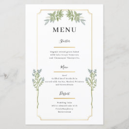 Minimalistisch wit Lijst gouden menu