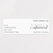 Minimalistisch wit modern kaarsenetiket labels (Design 1)