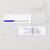 Minimalistisch wit, modern mini visitekaartje (Voorkant / Achterkant)