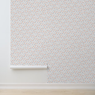 Minimalistisch wit patroon met kleurrijke hoeken behang