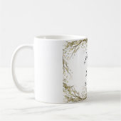 Minimalistisch wit rustiek huwelijksgeschenk koffiemok (Links)