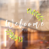 Minimalistisch wit welkom raamsticker (Vel 2)