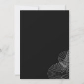 Minimalistisch wit zwart geometrisch bruiloft kaart (Achterkant)