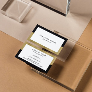 Minimalistisch wit, zwart goud Lijst Visitekaartje