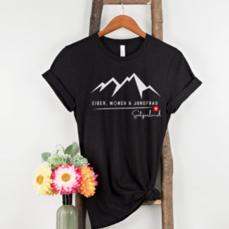Minimalistisch wit | Zwitserse Alpen — Trilogie T-shirt