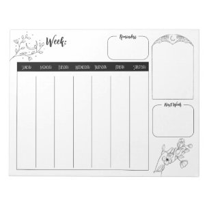 Minimalistisch Witchy Weekly Planner Notitieblok