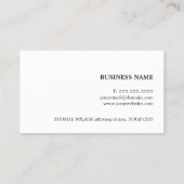 Minimalistisch witkoper line-advocaat visitekaartje (Achterkant)