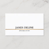 Minimalistisch witkoper line-advocaat visitekaartje (Voorkant)