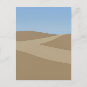 Minimalistisch woestijnduinlandschap briefkaart