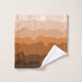 Minimalistisch woestijnlandschap met zon bad handdoek (Wasdoekje)