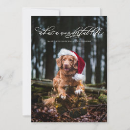 Minimalistisch wonderbaarlijk leven kalligrafie wi feestdagenkaart