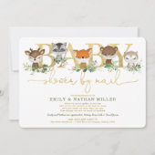 Minimalistisch Woodland Greenery Baby shower per p Kaart (Voorkant)