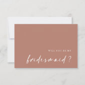 Minimalistisch: word je mijn Bridesmaid-uitnodigin Kaart (Voorkant)