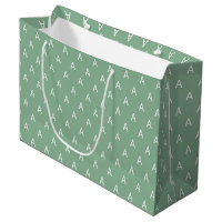 Minimalistisch zacht groen monogram