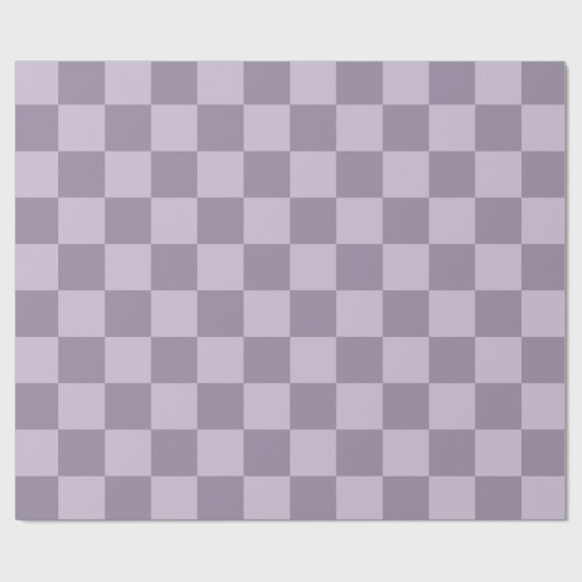 Minimalistisch Zachte Lavendel Schachbrett Patroon Cadeaupapier (Vlak)