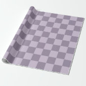 Minimalistisch Zachte Lavendel Schachbrett Patroon Cadeaupapier (Uitgerold)