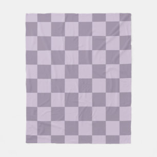Minimalistisch Zachte Lavendel Schachbrett Patroon Fleece Deken