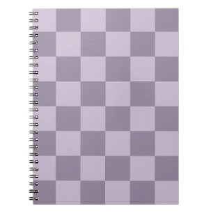 Minimalistisch Zachte Lavendel Schachbrett Patroon Notitieboek