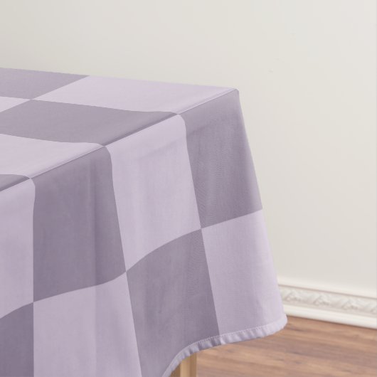 Minimalistisch Zachte Lavendel Schachbrett Patroon Tafelkleed (Voorbeeld)