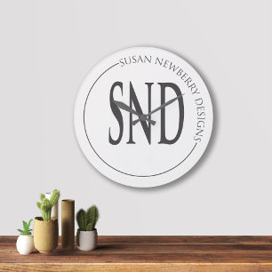 Minimalistisch zakelijk bedrijfs-cadeau en decorat grote klok
