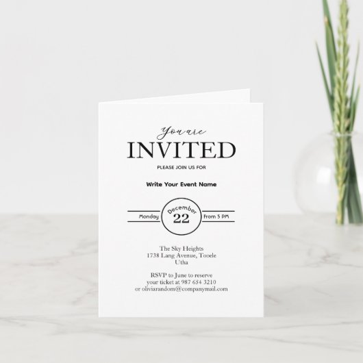 Minimalistisch zakelijk evenement (Voorkant)