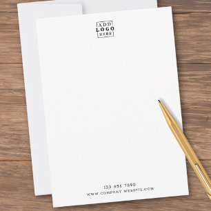 Minimalistisch zakelijk logo bedrijf contact verti notitiekaartje