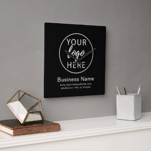 Minimalistisch Zakelijk Logo Ontwerp Vierkante Klok