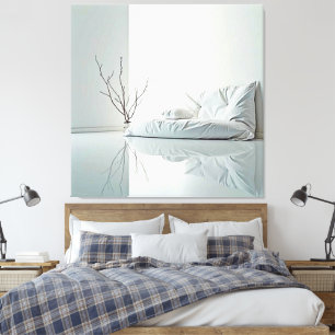 Minimalistisch Zen-interieurontwerp Canvas Afdruk