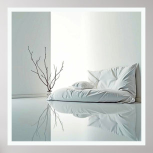 Minimalistisch Zen-interieurontwerp Poster