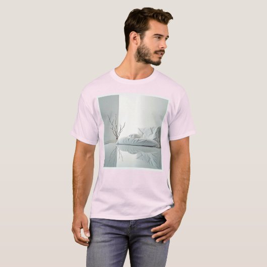 Minimalistisch Zen-interieurontwerp T-shirt (Voorkant volledig)