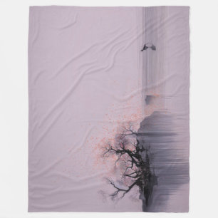 Minimalistisch Zen landschap Fleece Deken