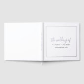 Minimalistisch zilveren olievlek gastenboek (Volledig)