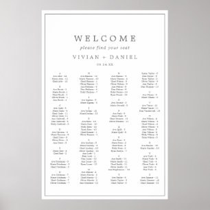 Minimalistisch zilveren Typografieschema Poster